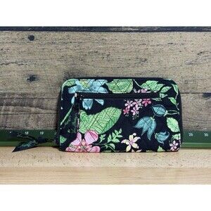 NEW VERA BRADLEY NWOT RETIRED BOTANICA LARGE ZIP TRAVEL ORGANIZER WALLET NEW